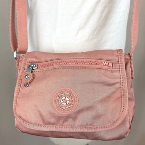 KIPLING Rose Shimmer Sabian Mini Crossbody NWOT Festival Bag Authentic‎ 8x5x3